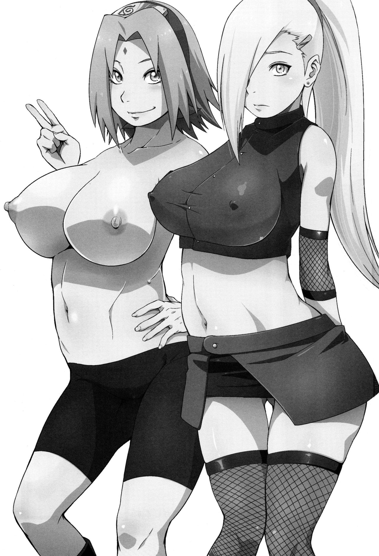 (C92) [からきし傭兵団 真雅 (砂原渉)] 牡丹と桜 (NARUTO -ナルト-) [英訳]