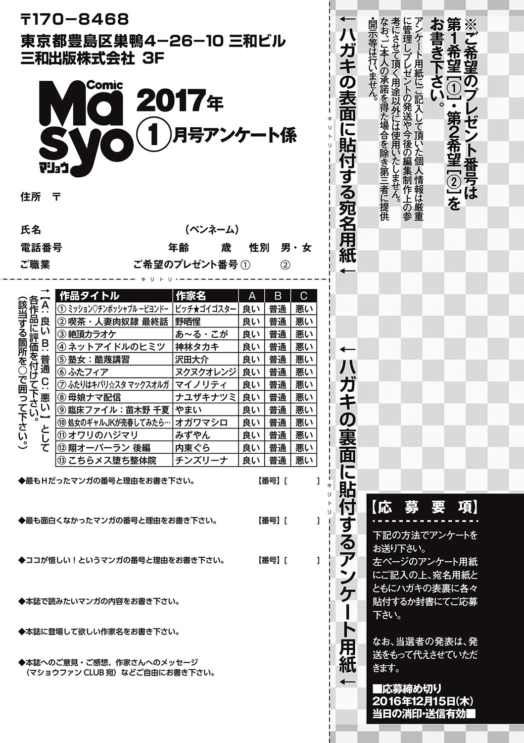 コミック・マショウ 2017年1月号 [DL版]