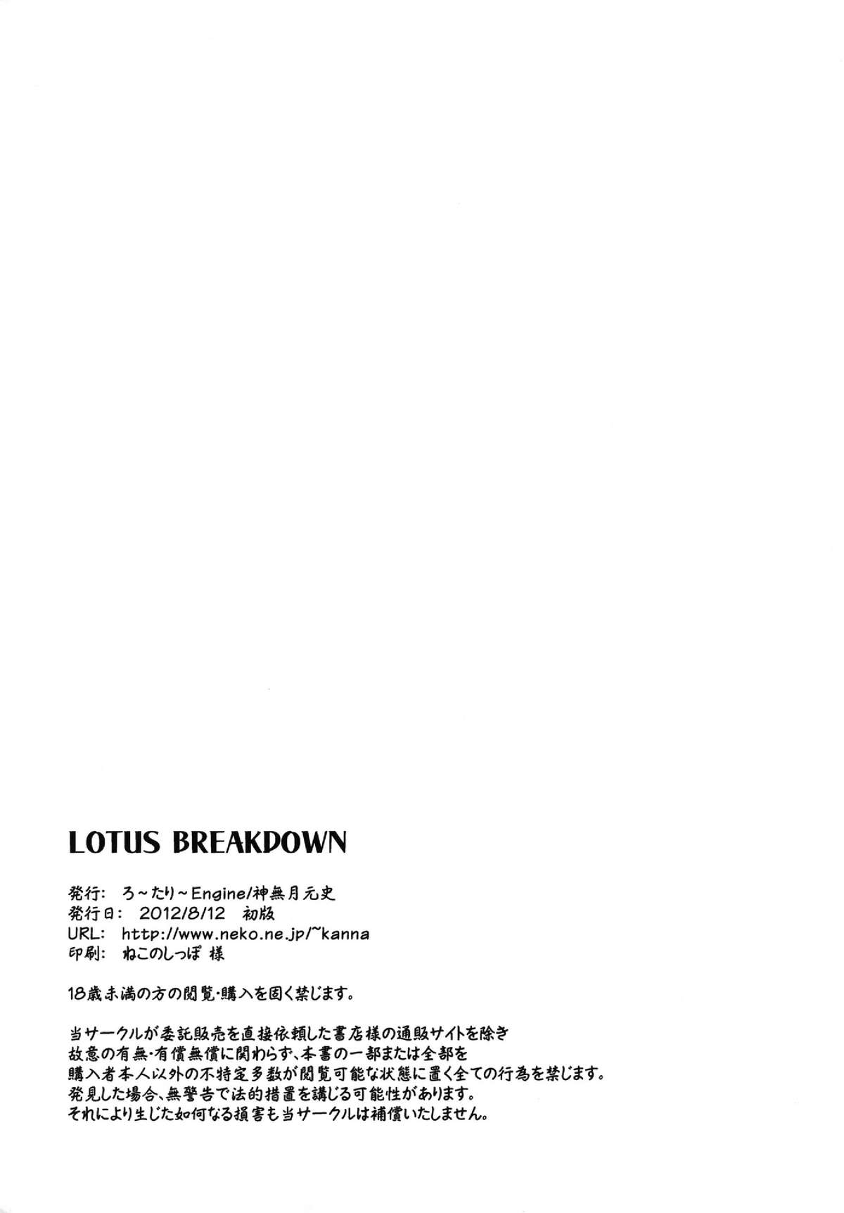 [ろ～たり～Engine (神無月元史)] LOTUS BREAKDOWN (アクセル・ワールド) [英訳] [DL版]