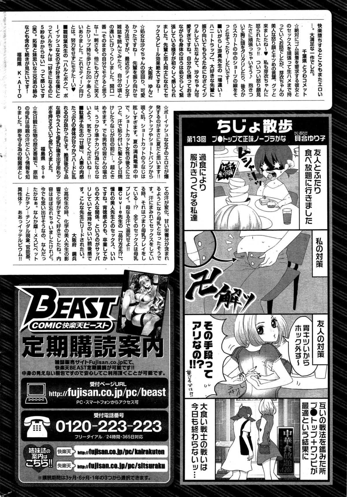 COMIC 快楽天 BEAST 2015年8月号