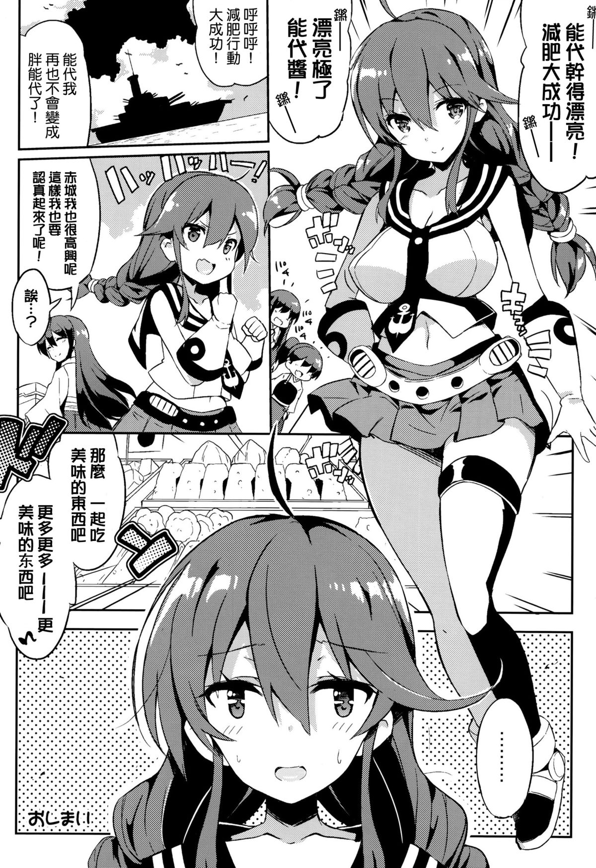 (C87) [odin (黒川IZUMI)] 能代頑張ってダイエットします! (艦隊これくしょん -艦これ-) [中国翻訳]