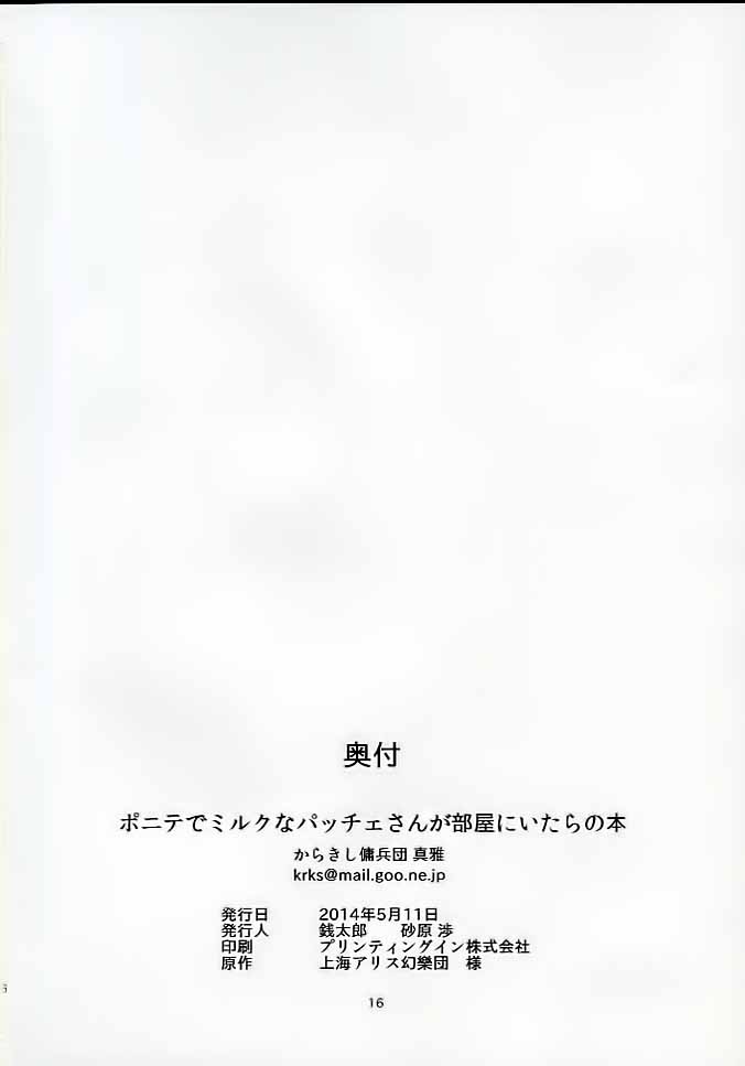 (例大祭11) [からきし傭兵団 真雅 (銭太郎)] ポニテでミルクなパッチェさんが部屋にいたらの本 (東方Project)