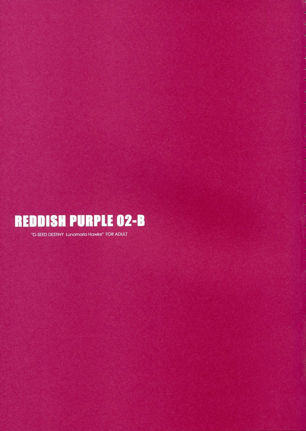 (サンクリ28) [ポン引き屋 (息吹ポン)] REDDISH PURPLE-02B (機動戦士ガンダムSEED DESTINY)