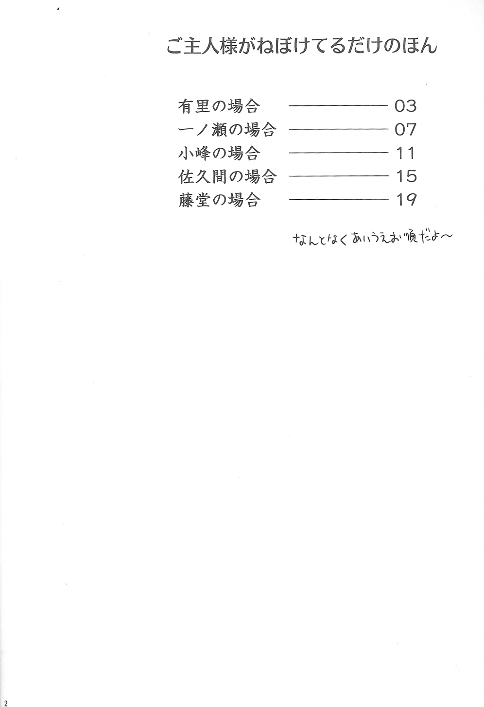 (C83) [マーダー工房 (倒神神倒)] ご主人様がねぼけてるだけのほん (裸執事) [英訳]