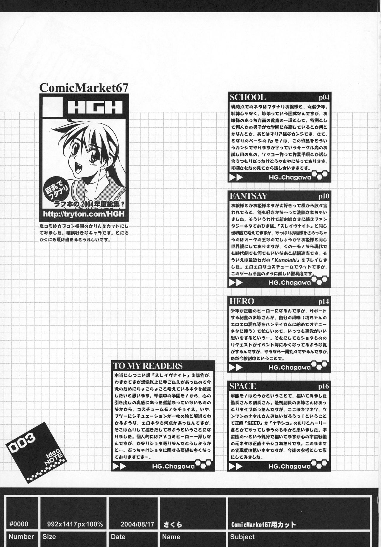 (Cレヴォ36) [HGH (HG茶川)] Idea NOTE #06 (よろず)