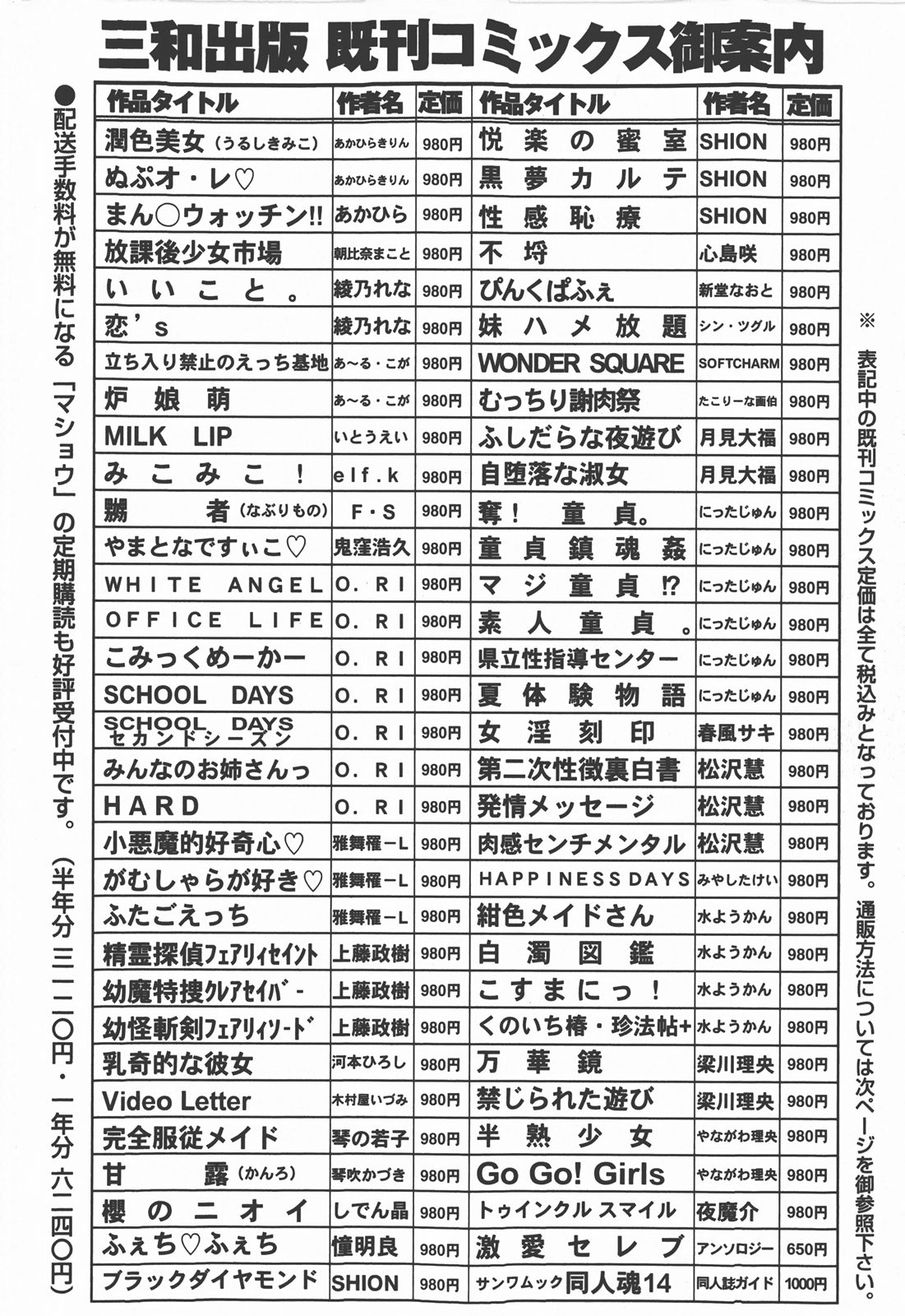 コミック・マショウ 2008年1月号