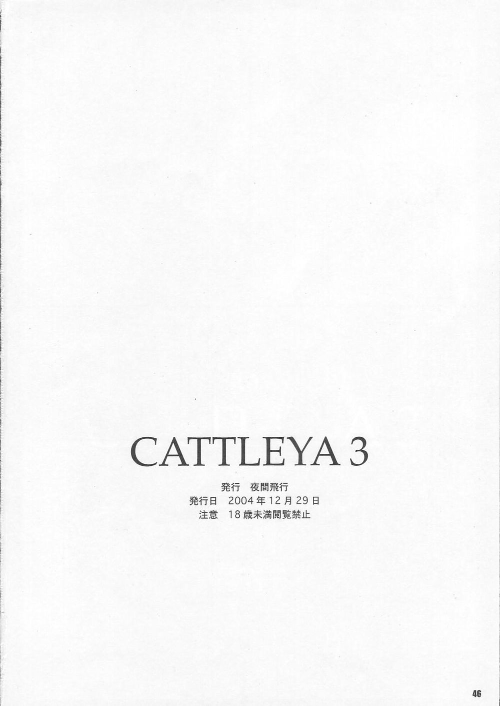 (C67) [夜間飛行 (いのうえとみい)] CATTLEYA 3 (Fate/stay night)