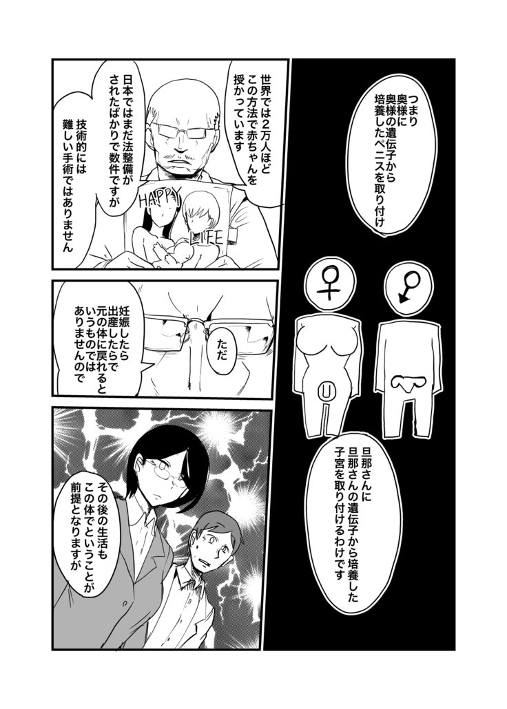 男性女性の逆転-妊娠しようとしています