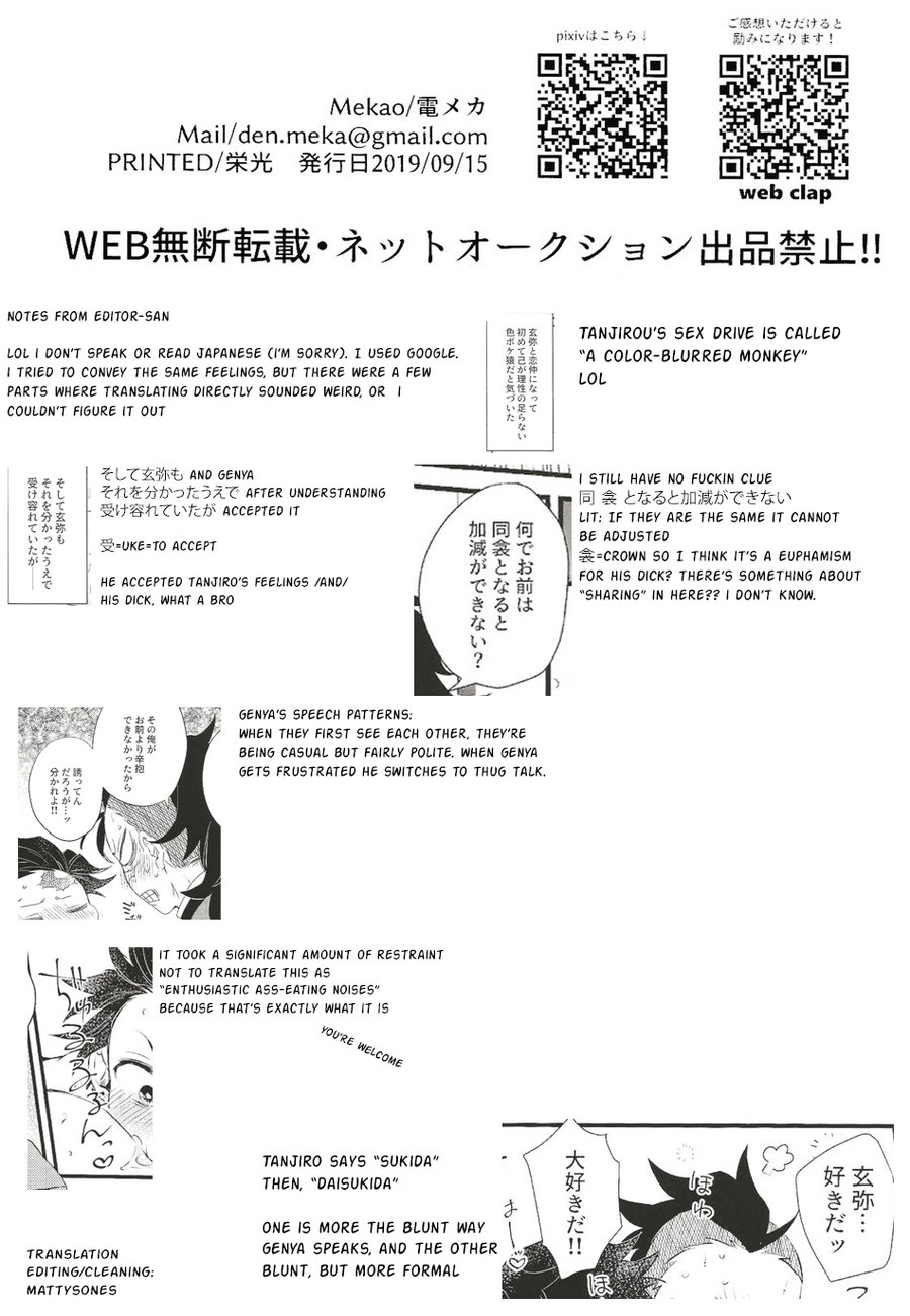 (日輪鬼譚4) [Mekao (電メカ)] 辛抱たまらん!! (鬼滅の刃) [英訳]