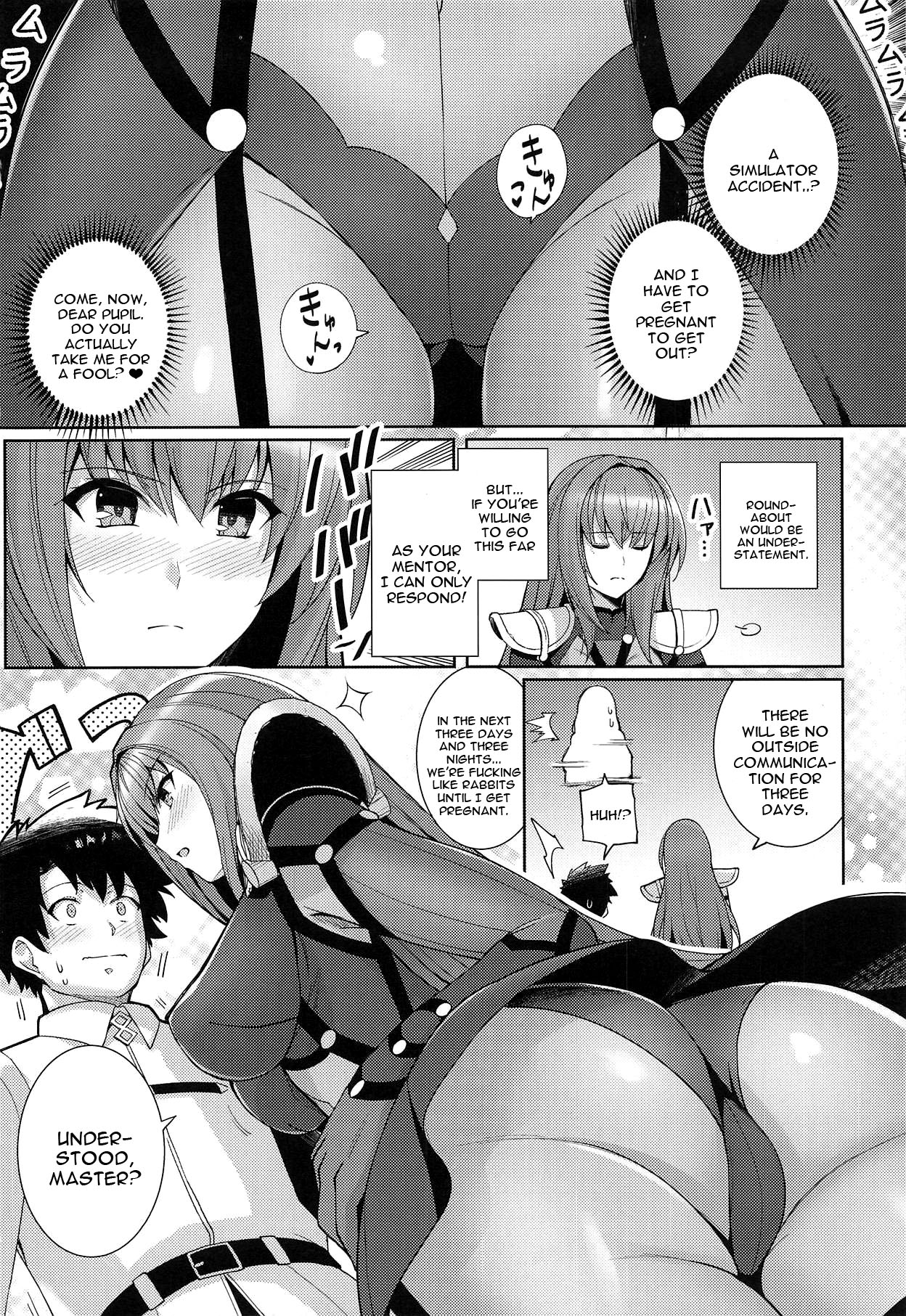 (COMIC1☆15) [ろいやるびっち (haruhisky)] 師匠を孕ませるまででられないシミュレーター (Fate/Grand Order) [英訳]