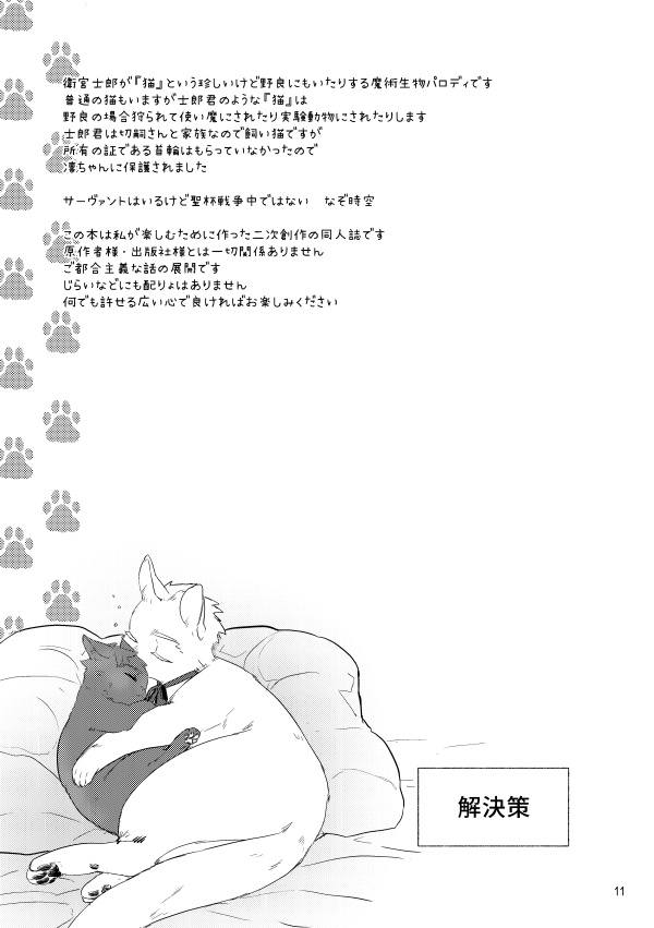 [だんまちょ (かなまさ)] puss,puss! (Fate/stay night) [DL版]