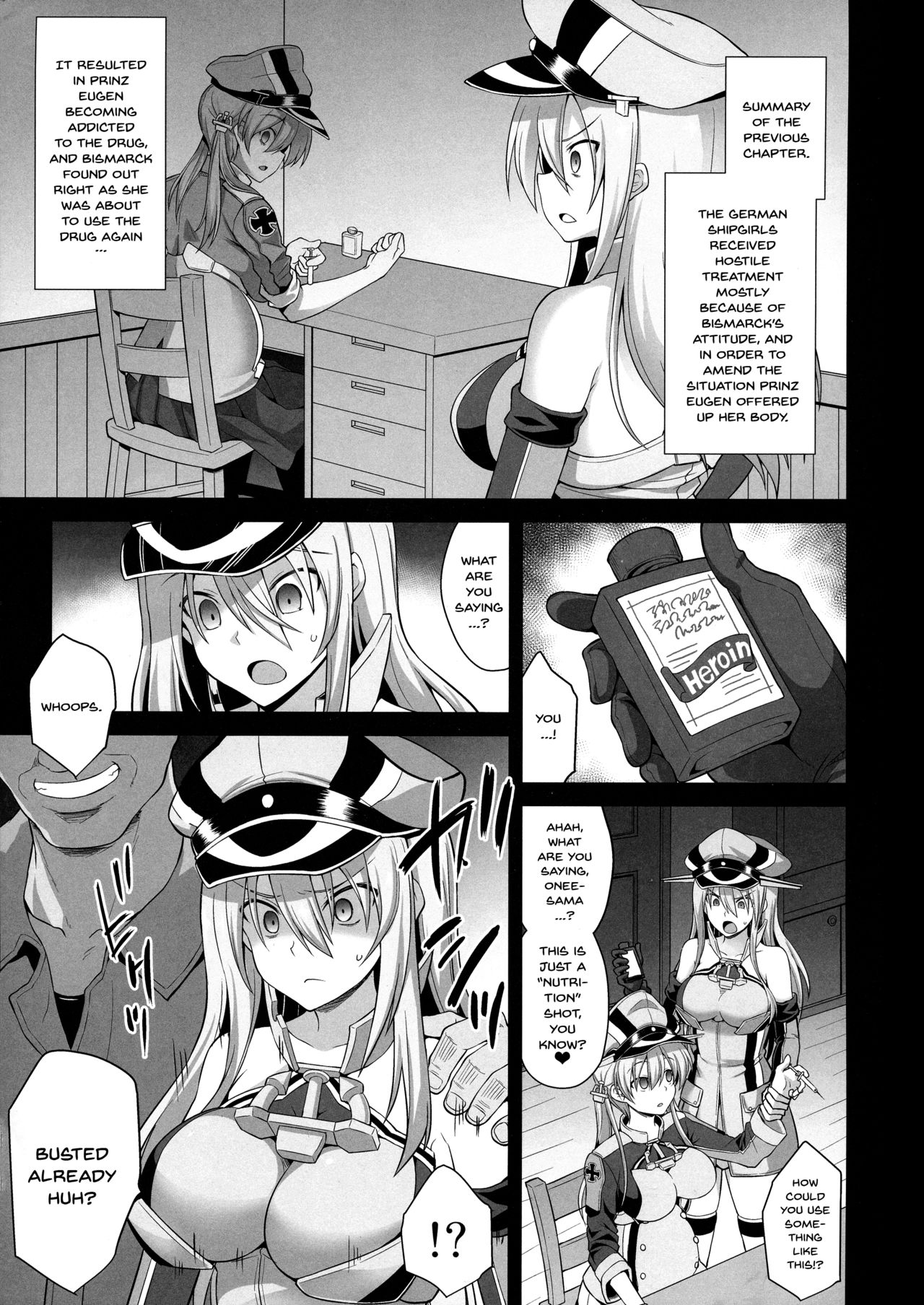 (COMIC1☆15) [悪転奏進 (黒糖ニッケ)] 艦娘着妊 Prinz Eugen & Bismarck 出産返済母胎提供 (艦隊これくしょん -艦これ-) [英訳]