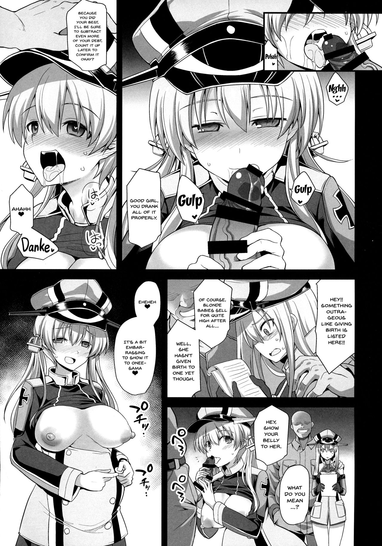 (COMIC1☆15) [悪転奏進 (黒糖ニッケ)] 艦娘着妊 Prinz Eugen & Bismarck 出産返済母胎提供 (艦隊これくしょん -艦これ-) [英訳]