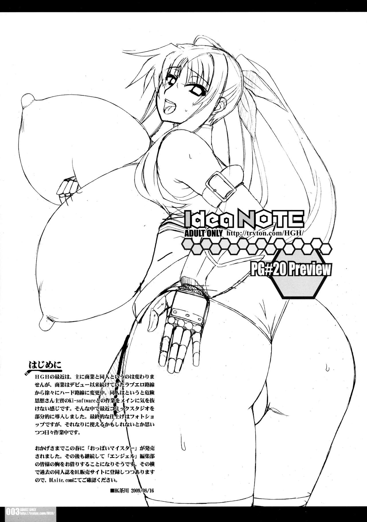 (C76) [HGH (HG茶川)] Idea NOTE PG#20 Preview (魔法少女リリカルなのは)